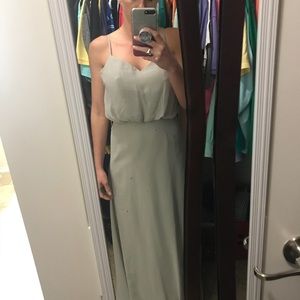 NWT Bill Levkoff Desert Grey Bridesmaid Dress